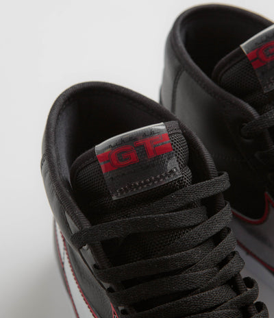 Nike SB Blazer Mid Pro GT Shoes - Black / Metallic Silver - University Red