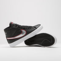 Nike SB Blazer Mid Pro GT Shoes - Black / Metallic Silver - University Red thumbnail