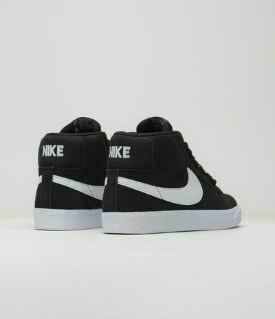 Nike SB Blazer Mid Shoes - Black / White - White - White