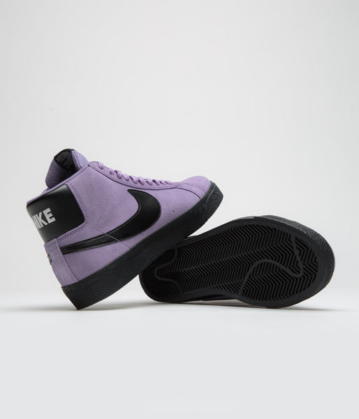 black and purple nike blazer