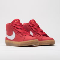 Nike SB Orange Label Blazer Mid Shoes - University Red / White - White thumbnail