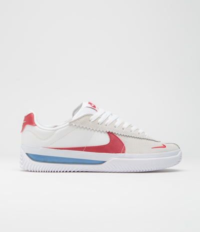 Nike SB BRSB Shoes in White and Varsity Red and Varsity Royal - White