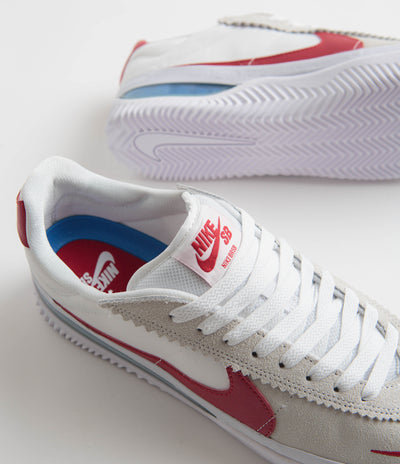 Nike SB BRSB Shoes in White and Varsity Red and Varsity Royal - White