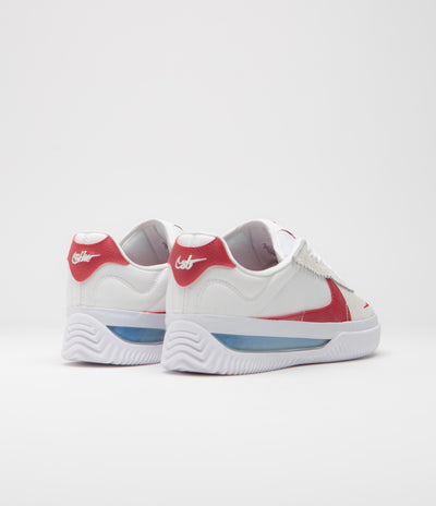 Nike SB BRSB Shoes in White and Varsity Red and Varsity Royal - White