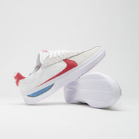 Nike SB BRSB Shoes in White and Varsity Red and Varsity Royal - White thumbnail