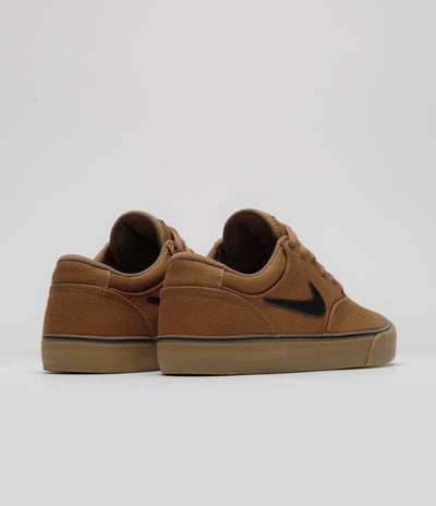 Nike SB Chron 2 Canvas Shoes in Ale Brown and Black and Ale Brown