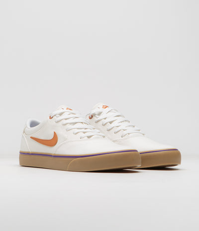 Nike SB Chron 2 Canvas Shoes - Summit White / Monarch - Summit White