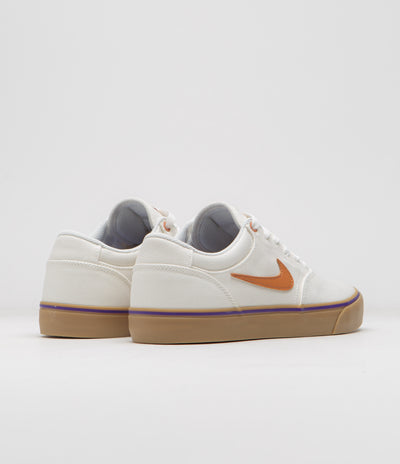 Nike SB Chron 2 Canvas Shoes - Summit White / Monarch - Summit White