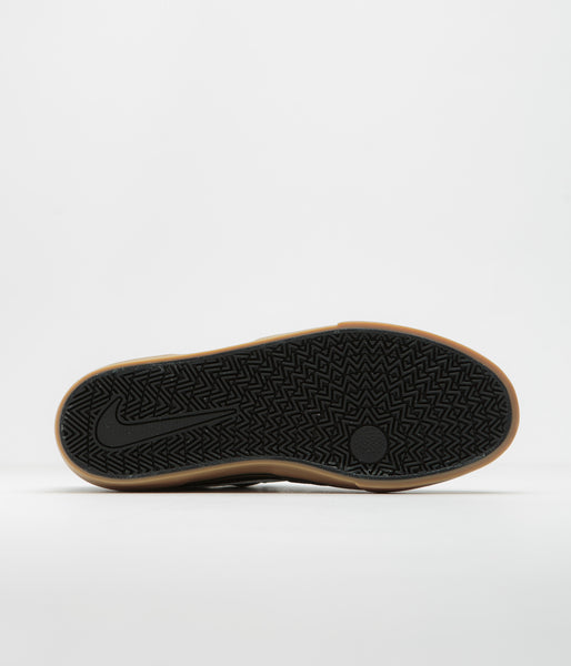 Nike sb chron solarsoft shoes black white gum light brown Clearance