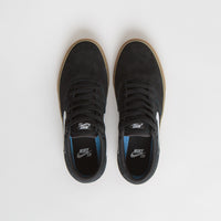 Nike SB Chron 2 Shoes - Black / White - Black - Gum Light Brown thumbnail