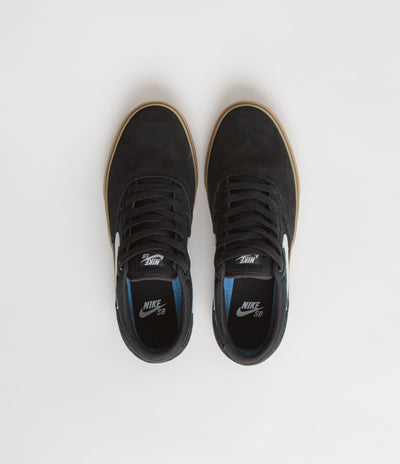 Nike SB Chron 2 Shoes - Black / White - Black - Gum Light Brown