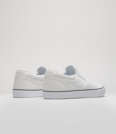 Nike SB Chron 2 Slip Shoes - White / White - White - Black