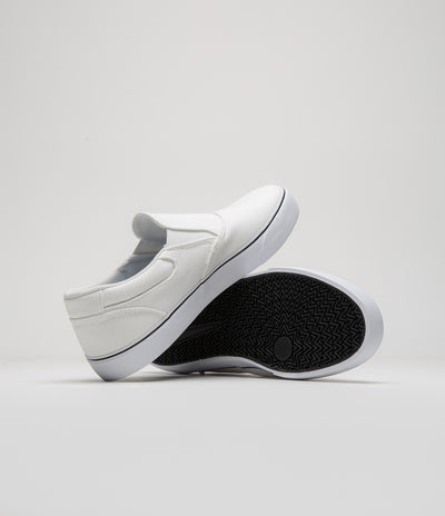 Nike SB Chron 2 Slip Shoes - White / White - White - Black