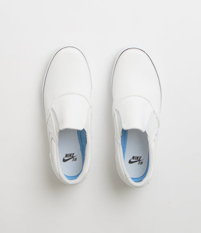 Nike SB Chron 2 Slip Shoes - White / White - White - Black
