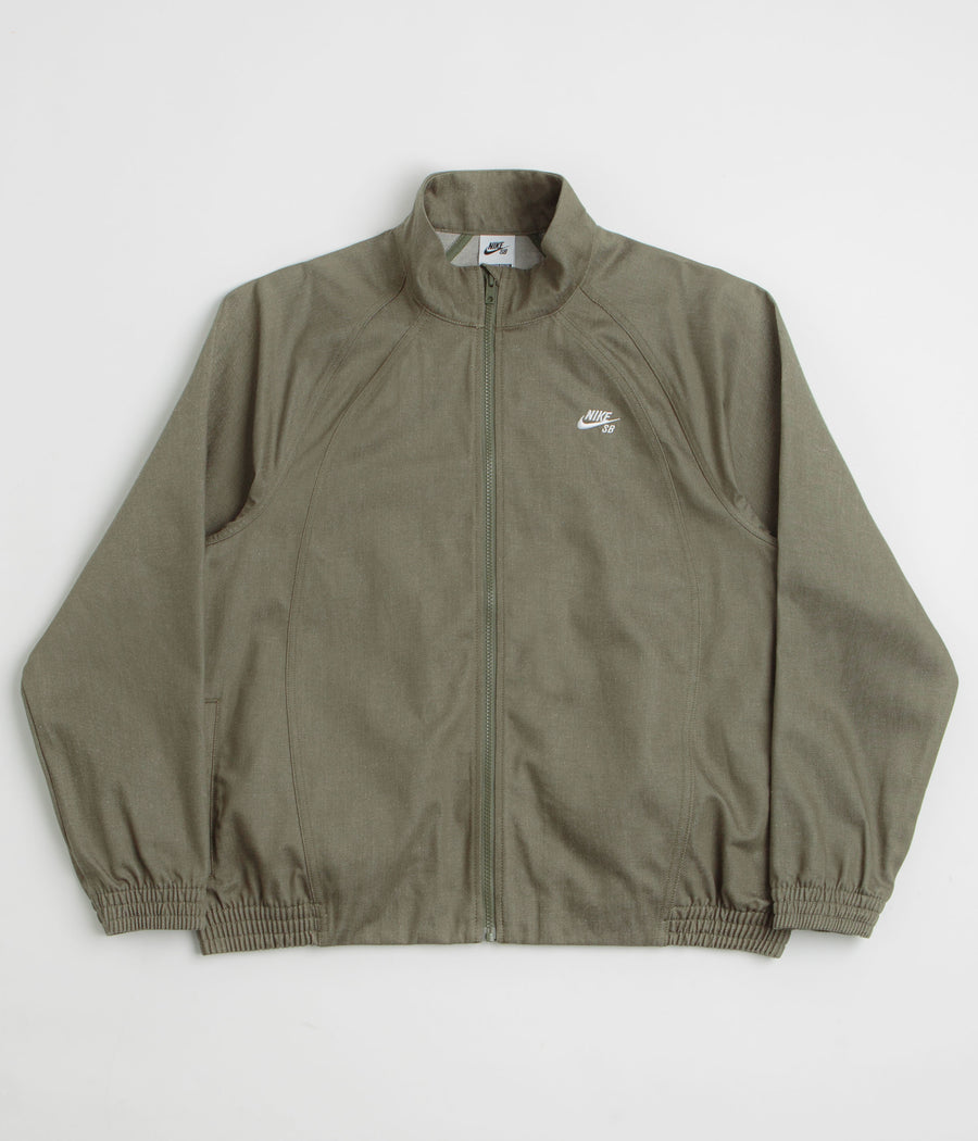 Nike SB Denim Track Jacket - Medium Olive / White