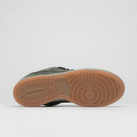 Nike SB Dunk Low Pro B Shoes in Sequoia and Sequoia and Light Army - White thumbnail