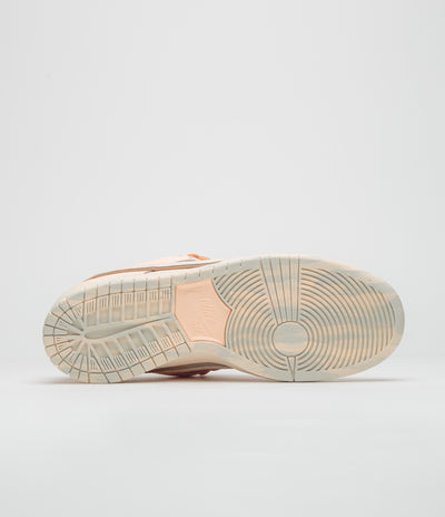 Nike SB Dunk Low Pro Premium 'Trocadero Gardens' Shoes - Amber Brown / Guava Ice - Crimson Tint - Hemp