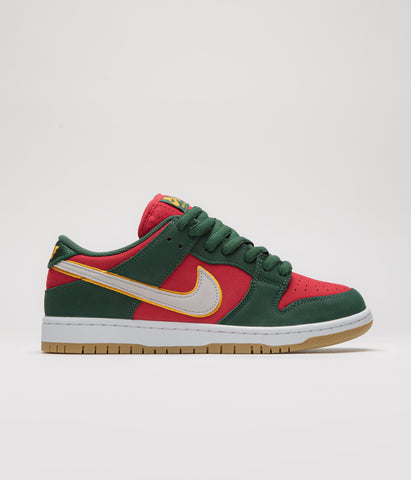 Nike SB Dunk Low Pro Premium Shoes Fir White University Gold F Flatspot