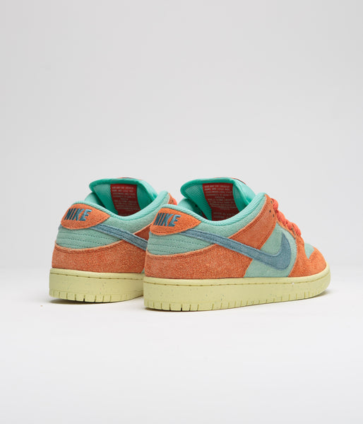 Nike SB Dunk Low Pro Premium Shoes Orange Noise Aqua Emerald