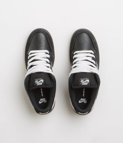 Nike SB Dunk Low Pro Shoes - Black / White - Black - Gum Light Brown - Black