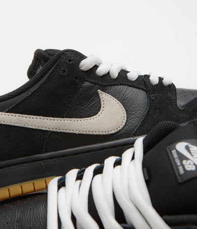 Nike SB Dunk Low Pro Shoes - Black / White - Black - Gum Light Brown - Black