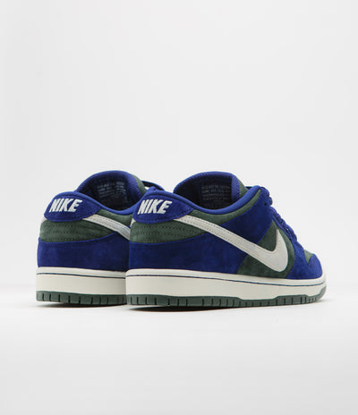 Nike SB Dunk Low Pro 'Wildcard' Shoes - Deep Royal Blue / Sail - Vintage Green