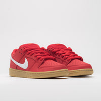 Nike SB Orange Label Dunk Low Pro Shoes - University Red / White - University Red thumbnail