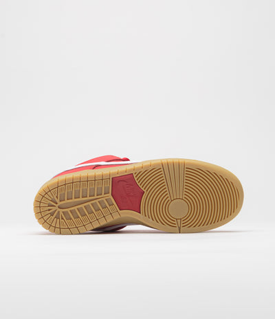 Nike SB Orange Label Dunk Low Pro Shoes - University Red / White - University Red