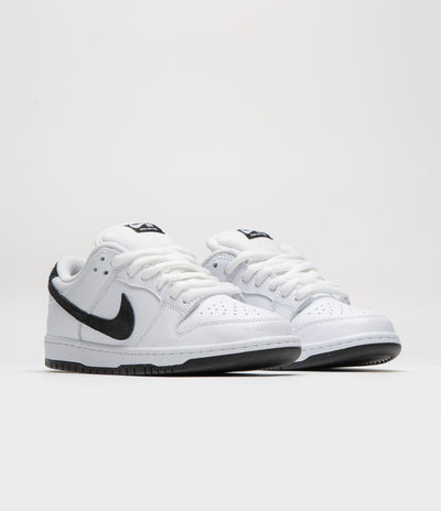 Nike SB Dunk Low Pro Shoes - White / Black - White - Black