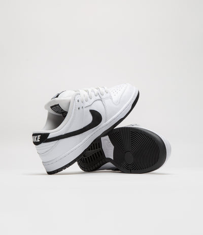 Nike SB Dunk Low Pro Shoes - White / Black - White - Black