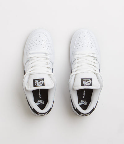 Nike SB Dunk Low Pro Shoes - White / Black - White - Black