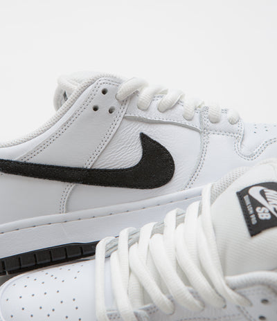 Nike SB Dunk Low Pro Shoes - White / Black - White - Black