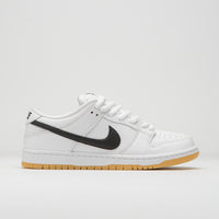 Nike SB Dunk Low Pro Shoes - White / Black - White - Gum Light Brown thumbnail