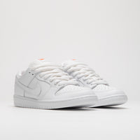 Nike SB Orange Label Dunk Low Pro Shoes - White / White - White - White thumbnail
