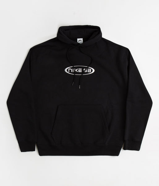 Nike SB Embroidered Graphic Hoodie Black White Flatspot