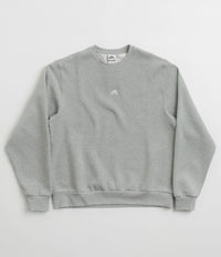 Nike SB Essential Logo Crewneck Sweatshirt in Dark Grey Heather and White