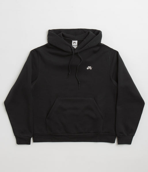 Nike SB Essential Small Logo Hoodie Black White Flatspot