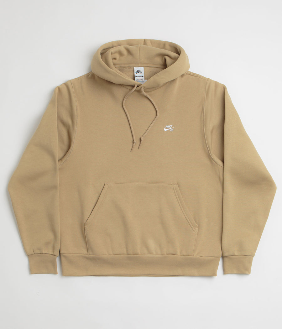 Nike SB Essential Small Logo Hoodie in Parachute Beige and White