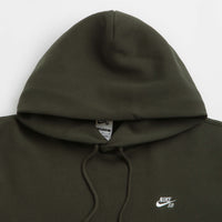 Nike SB Essential Small Logo Hoodie - Sequoia / White thumbnail