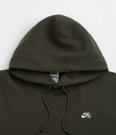 Nike SB Essential Small Logo Hoodie - Sequoia / White