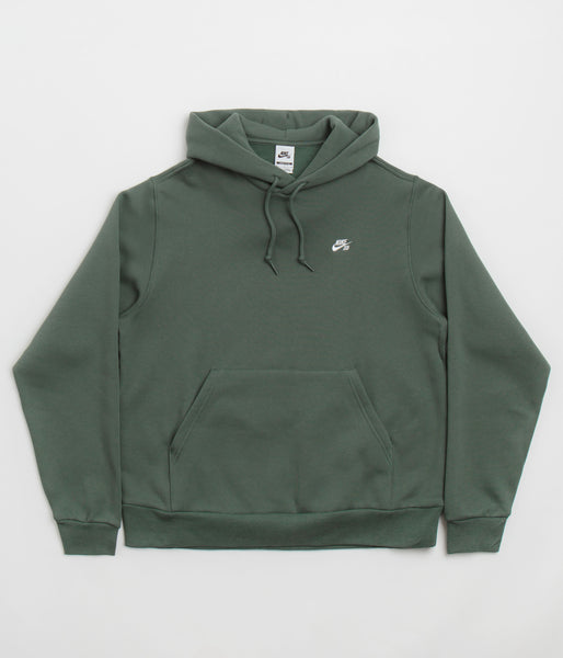 Nike SB Essential Small Logo Hoodie Vintage Green White