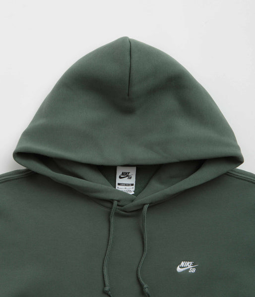 Nike SB Essential Small Logo Hoodie Vintage Green White