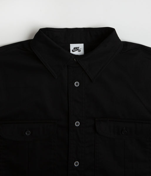 Nike SB Tanglin Short Sleeve Shirt Black Flatspot