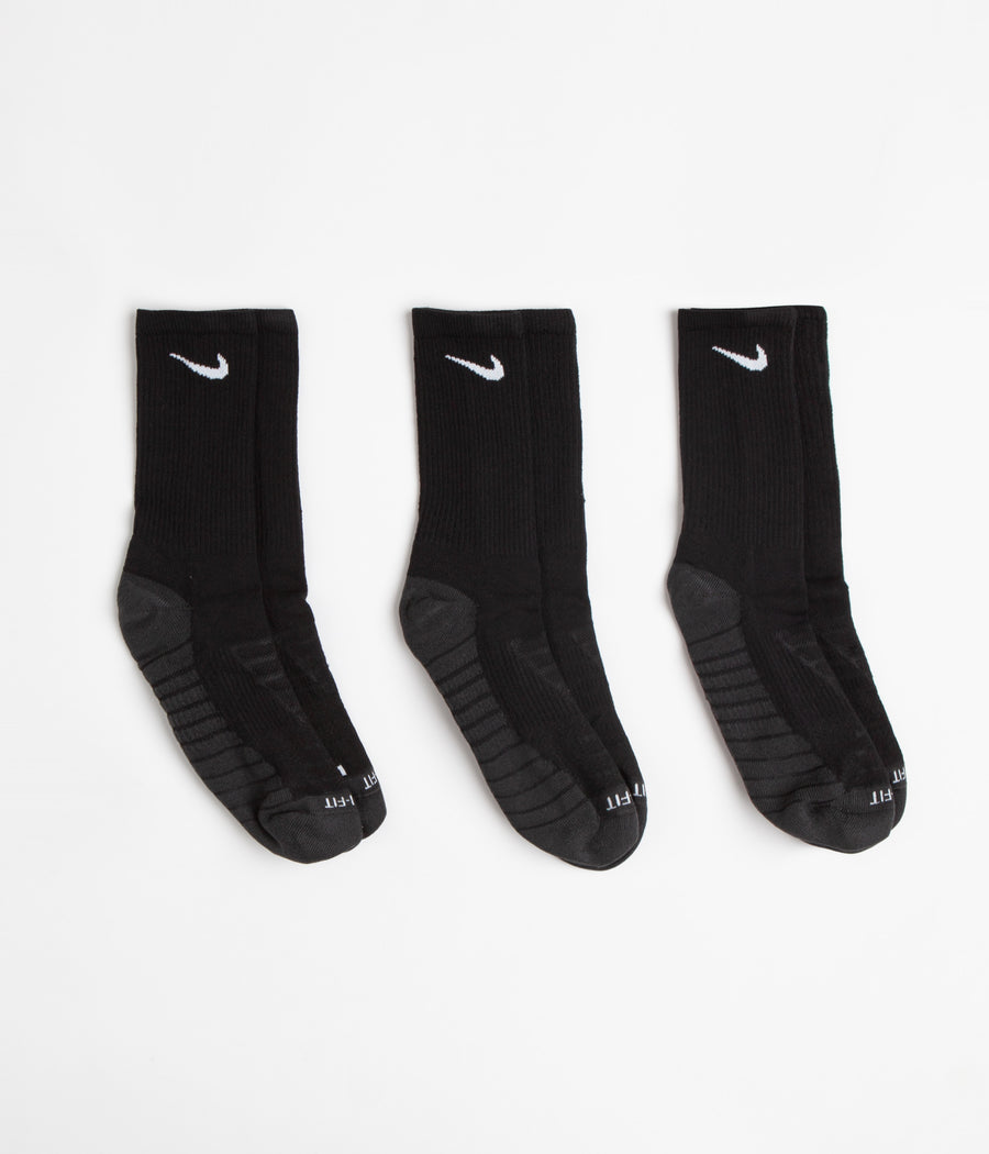 Nike SB Everyday Max Cushioned Crew Socks (3 Pack) - Black / Anthracite / White