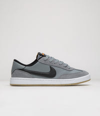 Nike SB FC Classic Shoes in Cool Grey and Black and White - Vivid Orange