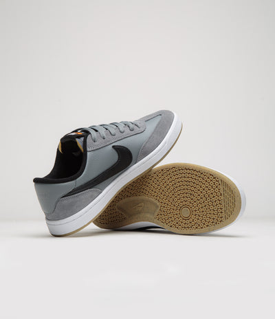 Nike SB FC Classic Shoes in Cool Grey and Black and White - Vivid Orange