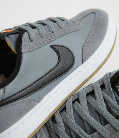 Nike SB FC Classic Shoes in Cool Grey and Black and White - Vivid Orange