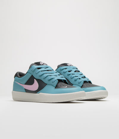 Nike SB Force 58 Premium Shoes - Denim Turquoise / Pink Foam - Dark Smoke Grey