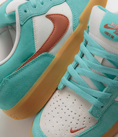 Nike SB Force 58 Shoes - Green Frost / Dark Russet - Phantom