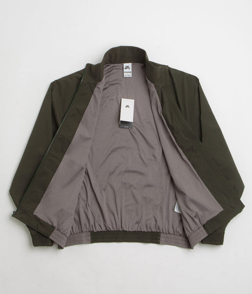 Nike SB Full Zip Woven Jacket - Sequoia / Cave Stone / White